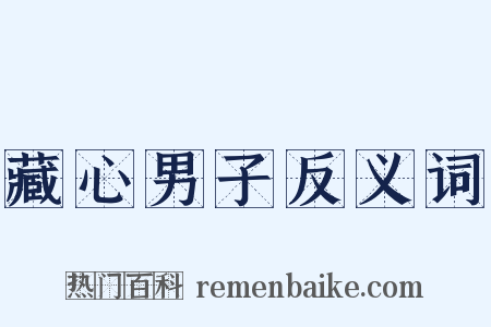 藏心男子反义词是什么意思的图片